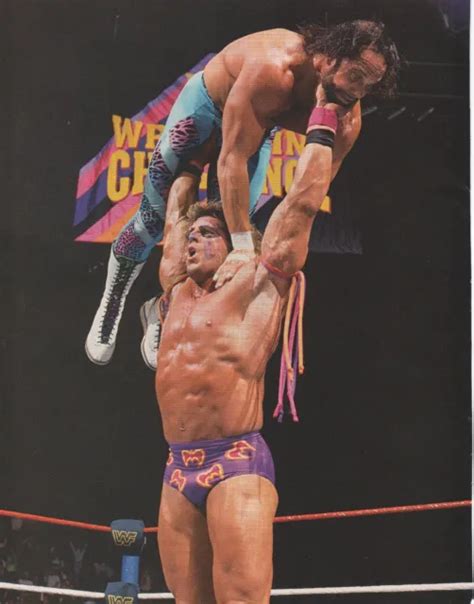 Ultimate Warrior Randy Savage X Pro Wrestling Magazine Page Wwf