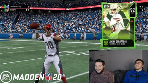 Jimmy Garoppolo Debut Mut Squads Gameplay Madden Nfl 20 Gameplay