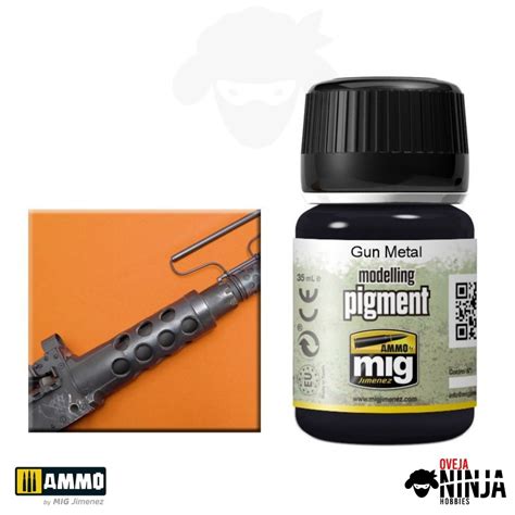 Gun Metal Pigmento Ammo Mig Jimenez Oveja Ninja Hobbies