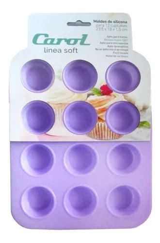 Molde Silicona Para 12 Mini Muffins Cupcake Carol 23x18x1 5