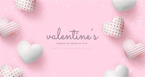 Premium Vector Valentines Day Background With Illustrations Of