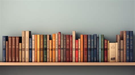 Premium AI Image | bookshelf colorful books on white wall