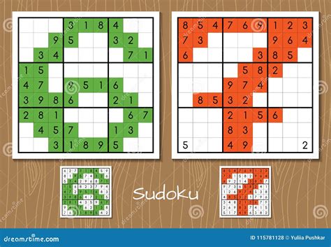 Sudoku Game With The Answers 6 7 Numbers Stock Vector Illustration