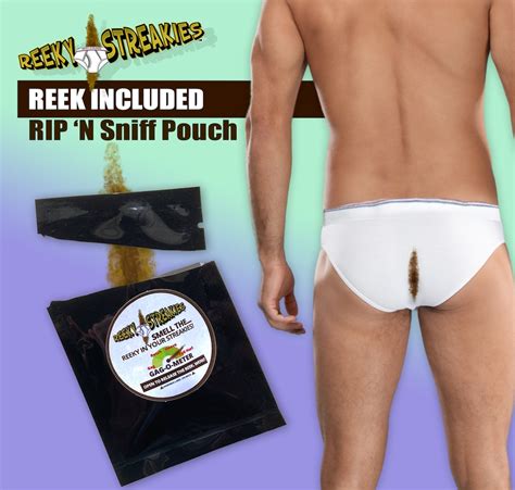 Pre Stained Tighty Whities Underwear Reek Included Reeky Streakies Gag