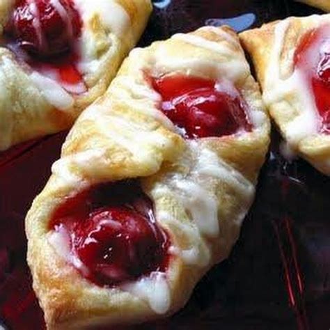 Easy Cherry Cream Cheese Danish Recipe Recipe Breakfast Sweets Cherry Desserts Puff Pastry