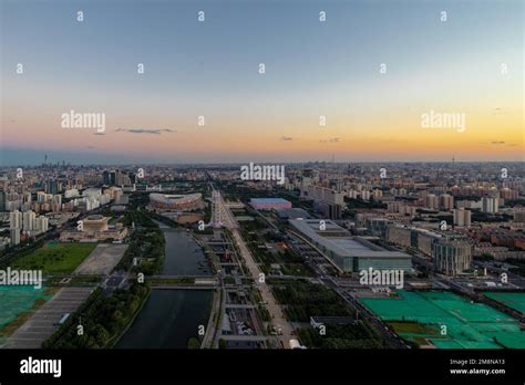 Have A Birds Eye View Of Beijing Olympic Village Stock Photo Alamy