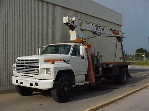 1993 Ford F800 Truck W Simon Ro Mounted Crane Govdeals