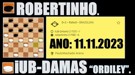 CLÁSSICOS DO JOGO DE DAMAS GRANDE ERRO NO FINAL iUB DAMAS Ordiley