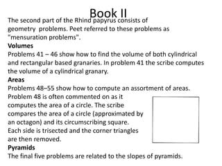 Rhind mathematical papyrus | PPT