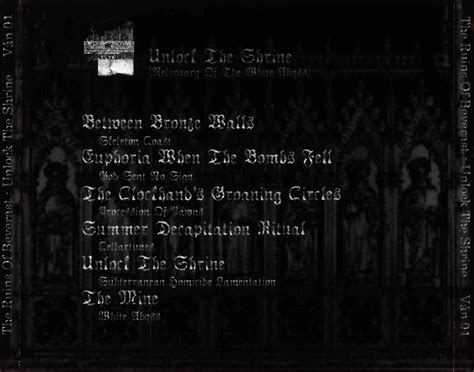 Car tula Trasera de The Ruins Of Beverast - Unlock The Shrine - Portada