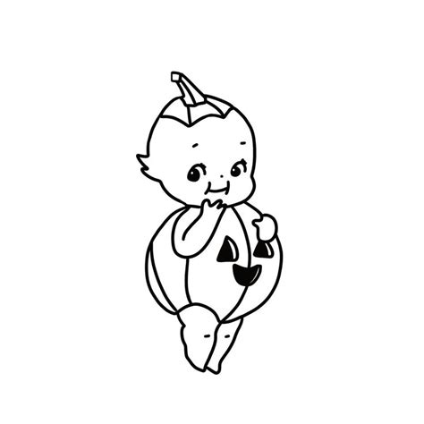 Pumpkin Kewpie Doll Svg File Halloween Baby Etsy In 2024 Tattoo