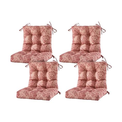 Artplan Seatback Outdoor Chair Cushion Patio Cushion Tie Tufted