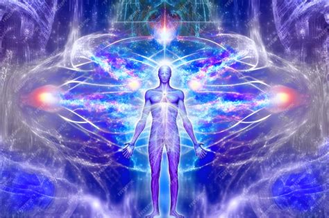 Premium Ai Image Human Aura Spiritual Energy Meditation Concept Neural Network Ai Generated