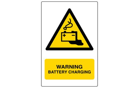 W026 Warning Battery Charging Sign Awal Plastics Shop Catalogue