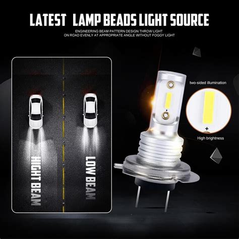 4PCS LED Headlight Bulbs White High Low Beam Globes For Ford Territory