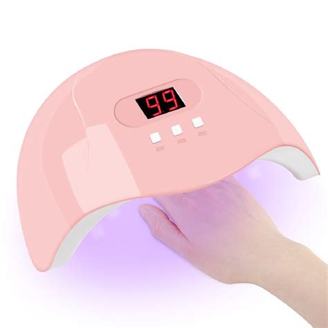 Lámpara De Luz Led Secador De Esmalte De Uñas Gel Manicure Rosado Promart