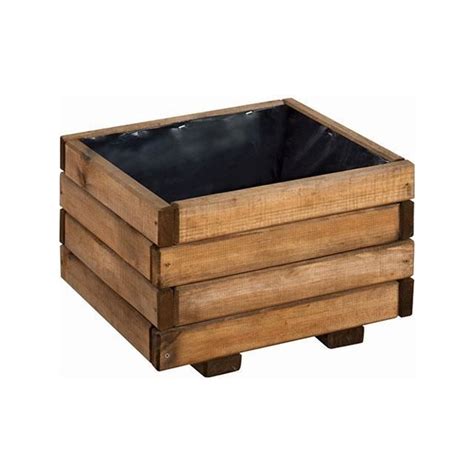 Bac à fleurs en bois carré Choko 40 Achat Vente jardinière bac a