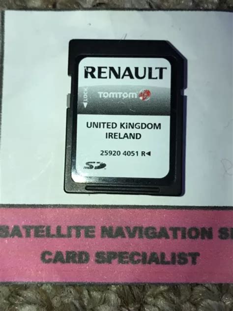 Genuine Renault Tomtom Carminat Sat Nav Sd Card R