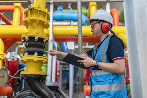 T Cnico De Manuten O Em Uma Usina De Aquecimentopetroqu Micos