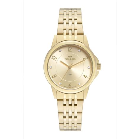 Rel Gio Dourado Feminino Technos Boutique Mxc X Dourado