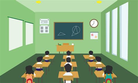Students In Classroom Animated