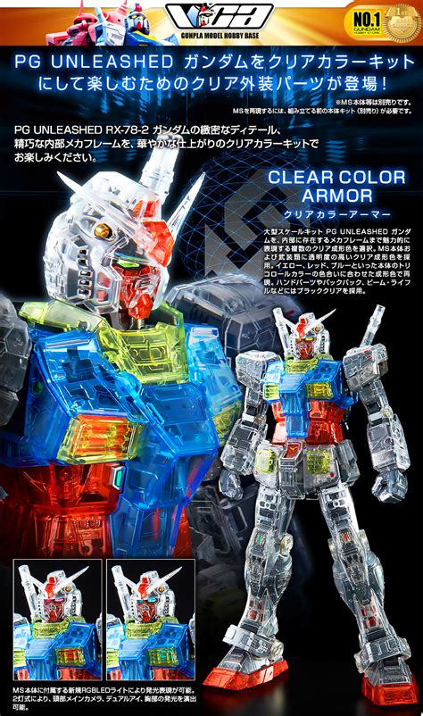 Bandai Perfect Grade Unleashed PG CLEAR COLOR BODY FOR RX 78 2 GUNDAM