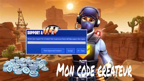 Mon Code Cr Ateur Sur Fortnite Youtube