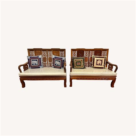 Chinese Rosewood Double Armchairs - AptDeco