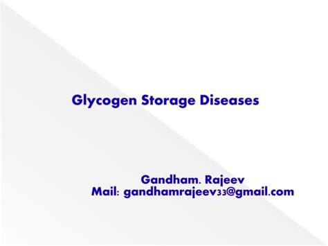 Glycogen Storage Diseases Ppt