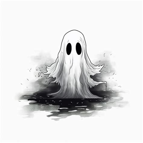 Funny halloween ghost quirky haunting | Premium AI-generated image