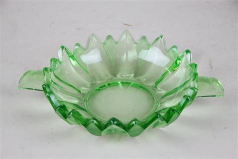 Art Deco Green Glass Bowl Austria Circa 1930 At 1stdibs