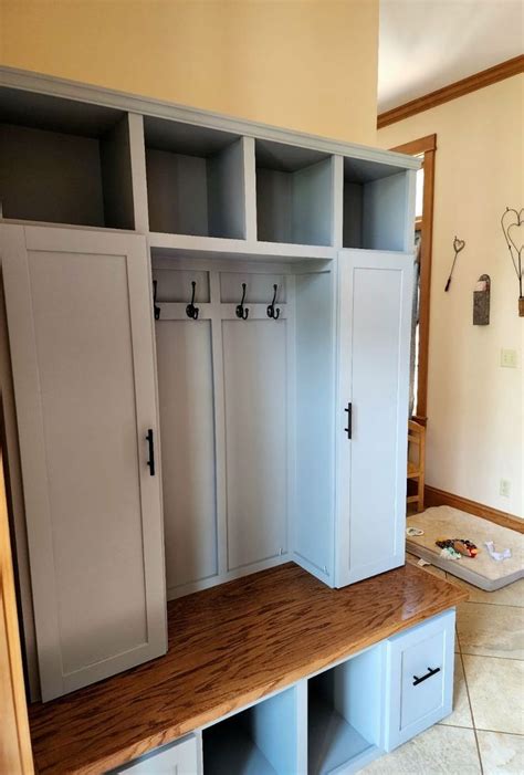 Farmhouse Hall Tree With Drawers Mudroom Locker Custom Size And Color