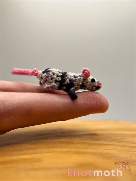 ryan rat micro crochet plush – knot moth