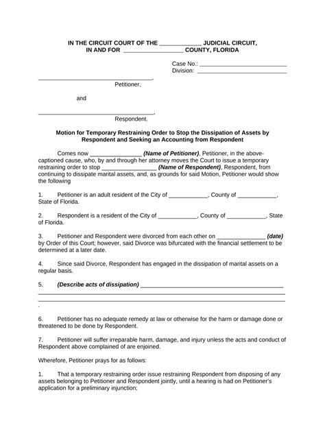 Florida Restraining Order Form Fill Out Sign Online Dochub