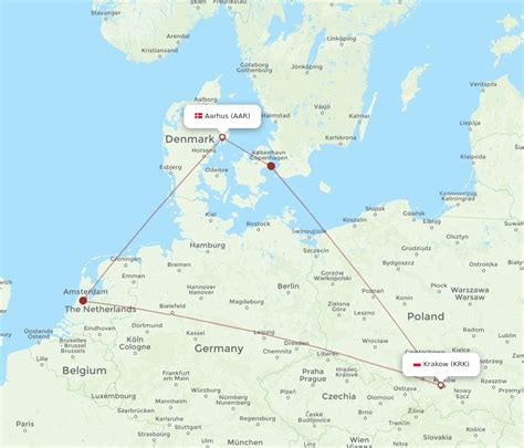 Flights From Aarhus To Krakow AAR To KRK Flight Routes