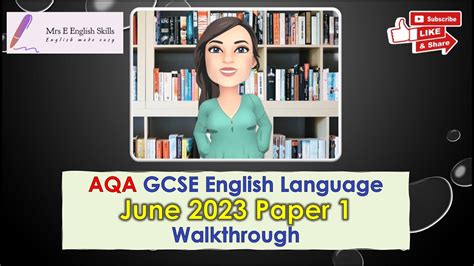 AQA GCSE English Language Paper 1 Walkthrough YouTube