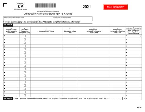 Form 40 40nr Schedule Cp 2021 Fill Out Sign Online And Download