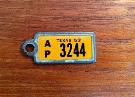 1953 Texas License Plate Disabled Veterans Miniature Nr