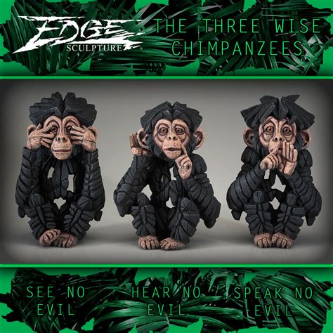 Edge Sculpture Baby Chimpanzee Hear No Evil By Matt Buckley Artworx