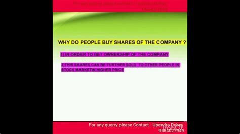 Meaning Of Share Why Company Issue Share Reason For Issuing Share