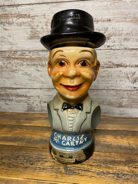 Vintage Charlie Mccarthy Jim Beam Decanter Etsy