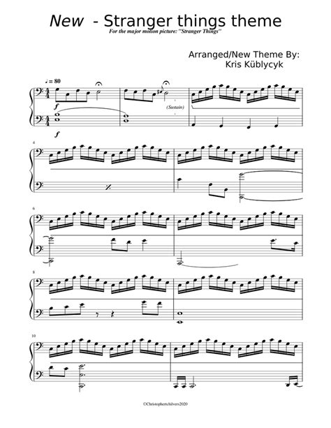 New - Stranger things theme Sheet music for Piano (Solo) | Musescore.com