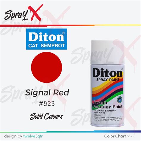 Jual DITON SOLID SIGNAL RED 823 MERAH HATI 823 150ML 300ML SPRAY