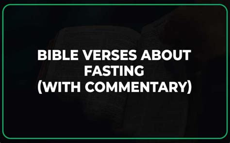 20+ Important Bible Verses for Fasting (With Commentary) - Scripture Savvy