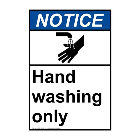 Hand Washing Only Sign