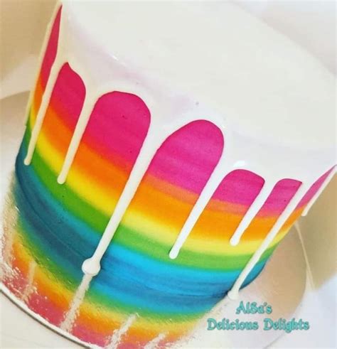 Neon Rainbow Cakes