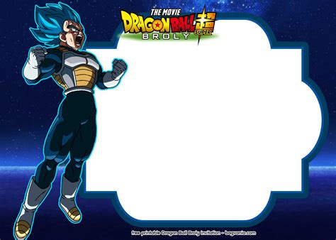 Free Printable Dragon Ball Super Broly Invitation Templates Drevio