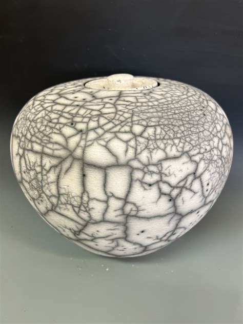 Medium Lidded Naked Raku By Jeffrey Perkins Art One Gallery Inc