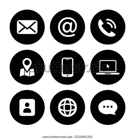 Contact Flat Icon Solid Style Isolated Stock Vector (Royalty Free ...