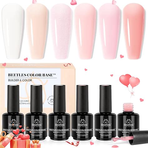 Amazon Beetles Color Base Gel Nail Polish Colors Nude Pink Gel Polish Set Neutral Base